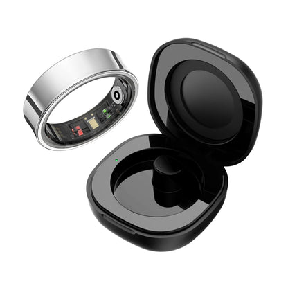 R09 Smart Ring Men Women with Charging Case,Heart Rate Blood Oxygen,Skin Temperature Monitor,5ATM Waterproof For Android iOS Beauty World Shop