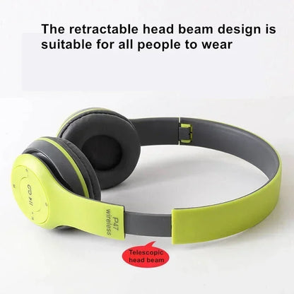 Bluetooth 50 Wireless Headphones Foldable HIFI Stereo Bass with Mic USB Adapter for iPhone Gaming Beauty World Shop