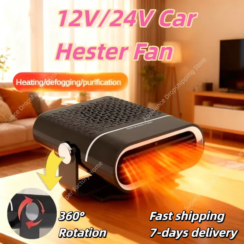 Car Heater Portable Car 24v Heater Windshield Automatic Defogging Defrost Fast Heater 12v Household Electric Heater 2026 New