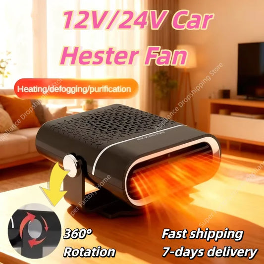 Car Heater Portable Car 24v Heater Windshield Automatic Defogging Defrost Fast Heater 12v Household Electric Heater 2026 New