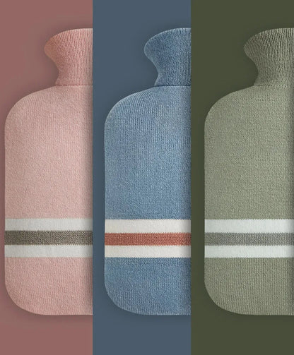 Hot Water Bottle with Knitted Cover Durable 1L/2L Hot Water Bag for Pain Relief Hot Cold Therapy Hand Feet Warmer Women Gifts Beauty World Shop