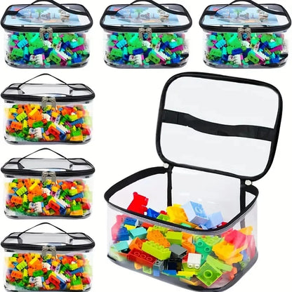 Transparent Mesh Zipper Toy Storage Bag - Large Capacity Puzzle and Block Organizer, Ideal for Toy and Building Block Storage So Beauty World Shop