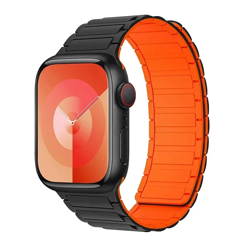 Magnetic Loop for Apple Watch Bands 44mm 40mm 49mm 45mm 41mm 38mm Silicone Bracelet iWatch Series 9 8 7 6 5 4 3 Se ultra 2 strap Beauty World Shop