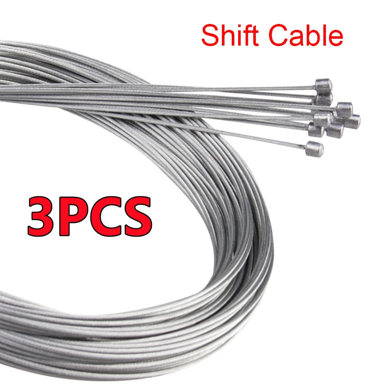 10/5/3/1PC 2M MTB Bicycle Brake Line Bicycle Speed Line Fixed Gear Shifter Gear Brake Cable Set Core Inner Wire MTB Road Bike Beauty World Shop