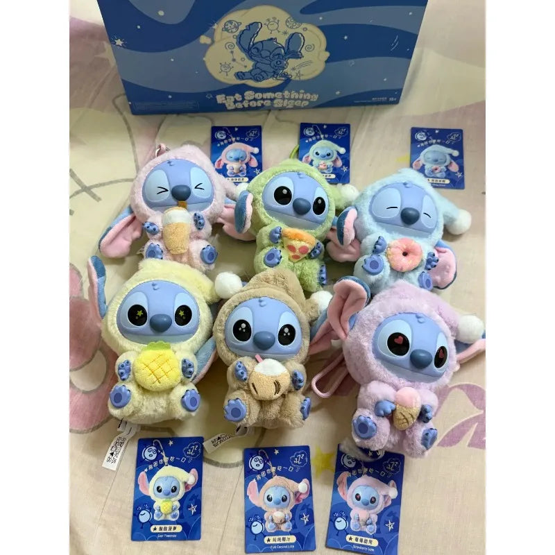 NEW Stitch Eat Something Before Sleep Series Blind Box Plush Dolls Pendant Cute Doll Ornament Mystery Box Surprise Toys Gifts Beauty World Shop