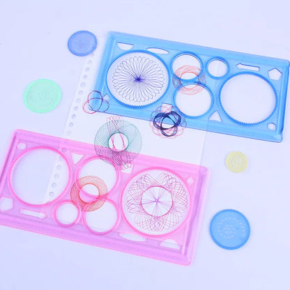 Geometry Spirograph Drawing Stencils Set Painting Template Art Crafts Creative Kids Educational Toy Variety of Flowers Ruler Beauty Fashion