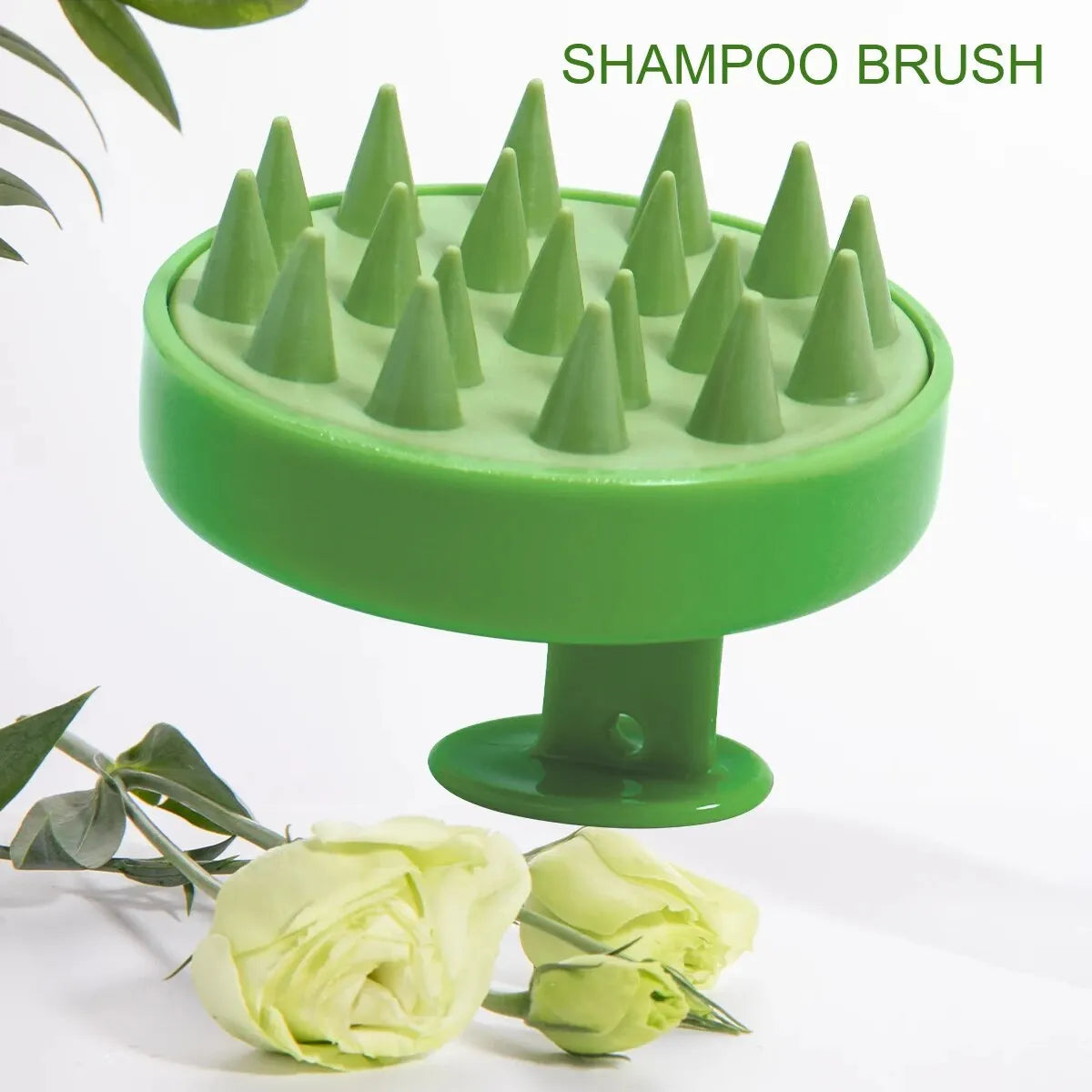 Silicone Shampoo Scalp Hair Massager Head Body Scalp Massage Brush Scalp Massage Brush Comb Magic Handle Brush Spa Massage Brush Beauty World Shop
