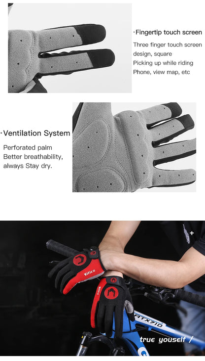 MTB Bike Sports Cycling Gloves Full Finger Men Women Running Fitness Gym Spring Summer Riding Motorcycle Gloves Beauty World Shop