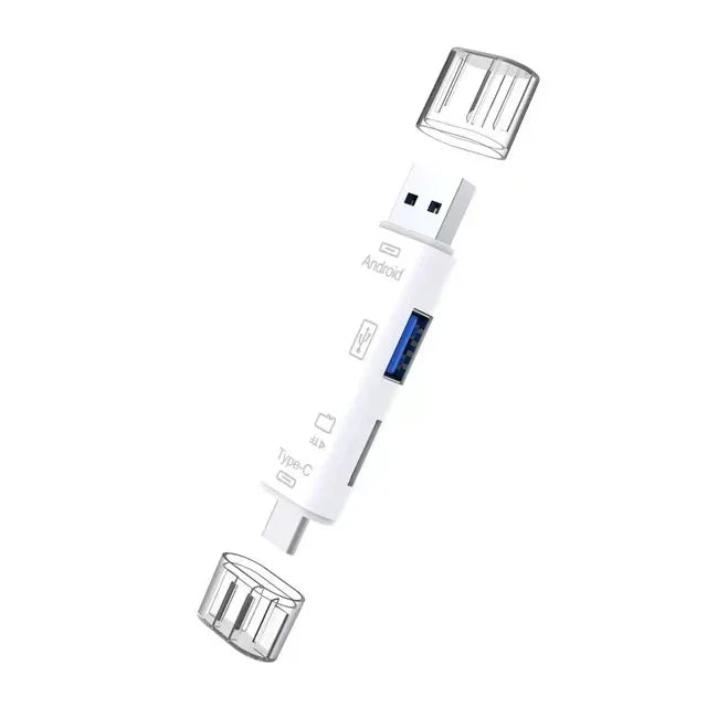 5 In 1 Multifunction USB 3.0 Type C USB Micro USB SD TF Memory Card Reader for Android IPhone Computer Dock OTG Type C Adapter Beauty World Shop