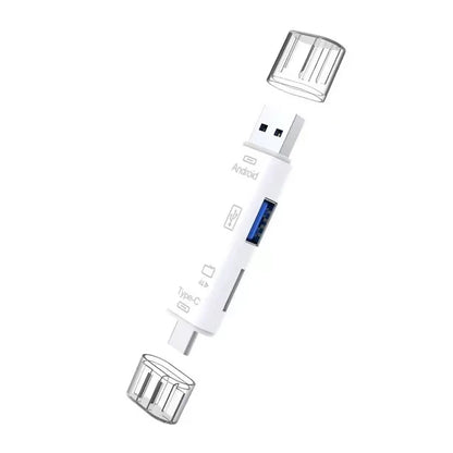 5 In 1 Multifunction USB 3.0 Type C USB Micro USB SD TF Memory Card Reader for Android IPhone Computer Dock OTG Type C Adapter Beauty World Shop