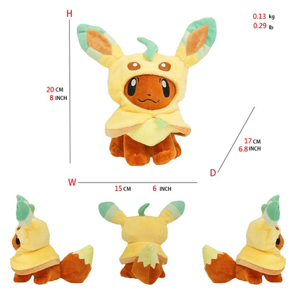 Eevee Cos Umbreon Espeon Jolteon Flareon Glaceon Vaporeon Sylveon Leafeon Plush Toys Stuffed Soft Stuffed Animal Plushies 20CM Beauty World Shop