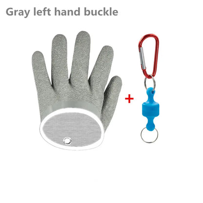 Fishing Gloves Catch Fish Anti-slip Durabl Knit Full Finger Waterproof Work Cutproof Glove Clasp Left Right Apparel Protect Hand Beauty World Shop