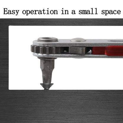 Multifunctional Bidirectional Forward and Reverse Ratchet Screwdriver Elbow Flat Head Wrench Cross Screwdriver Slotted Tool Beauty World Shop