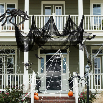 Horror Halloween Party Decoration Haunted Houses Doorway Outdoors Decorations Black Creepy Cloth Scary Gauze Gothic Props Beauty World Shop