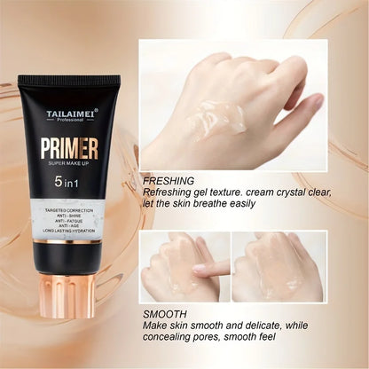 Waterproof Base Transparent Gel Makeup Primer - Full Coverage Matte Foundation With Color Retention, Natural Avocado And Rose Ex Beauty World Shop
