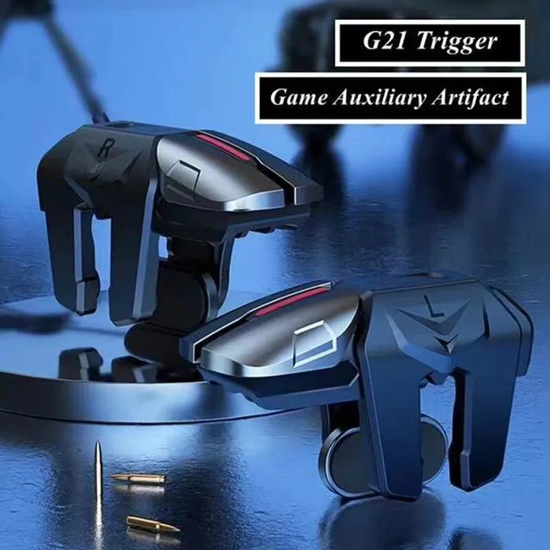 G21 Mobile Gam-ing Triggers Ergonomic Trigger Retractable Phone Game Controller Avoid Sensitive Shot Aim Buttons Minimal Plug Beauty World Shop