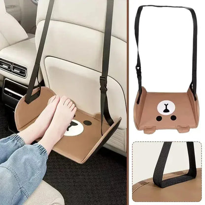 Portable Car Rear Seat Foot Hammock – Adjustable Hanging Footrest for Travel, Office & Car Interior Comfort Beauty World Shop