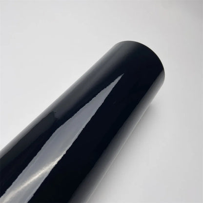 Black Vinyl Wrap Bright Shiny Auto Body Stickers Self-adhesive Gloss Car Wrapping Vinyl Air Release Glossy Black Car Foil Film Beauty World Shop