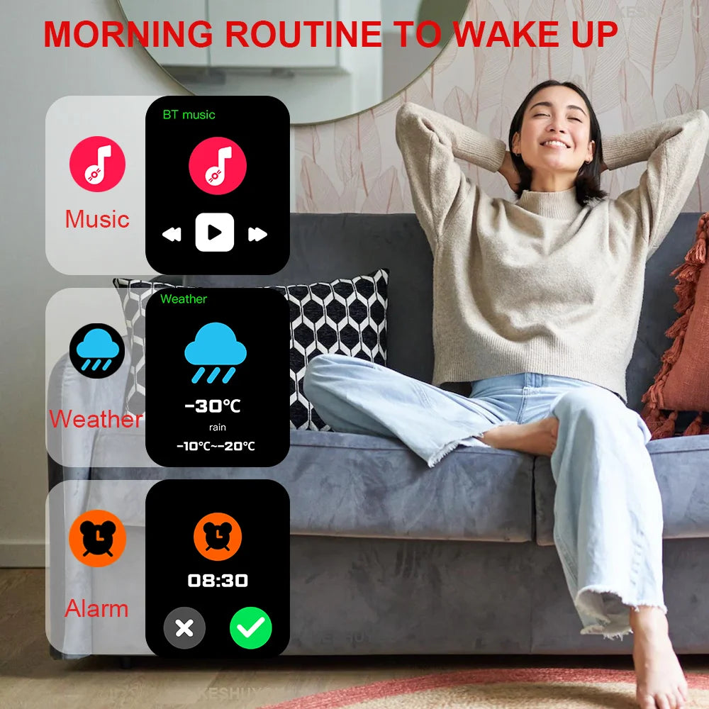 H9 New Smart Watch 2.01 Inch HD Display Answer Make Call Message Preview Sport Modes DIY Dial Weather Forecast For Men Women Beauty World Shop
