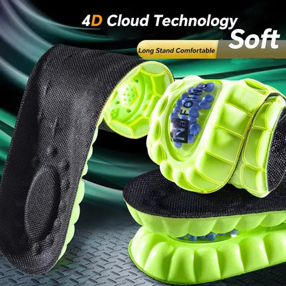 1Pair 4D Cloud Sport Insoles for Shoes PU Air Cushion Sole Soft Shock Absorption Deodorant Breathable Running Orthopedic Insoles Beauty World Shop