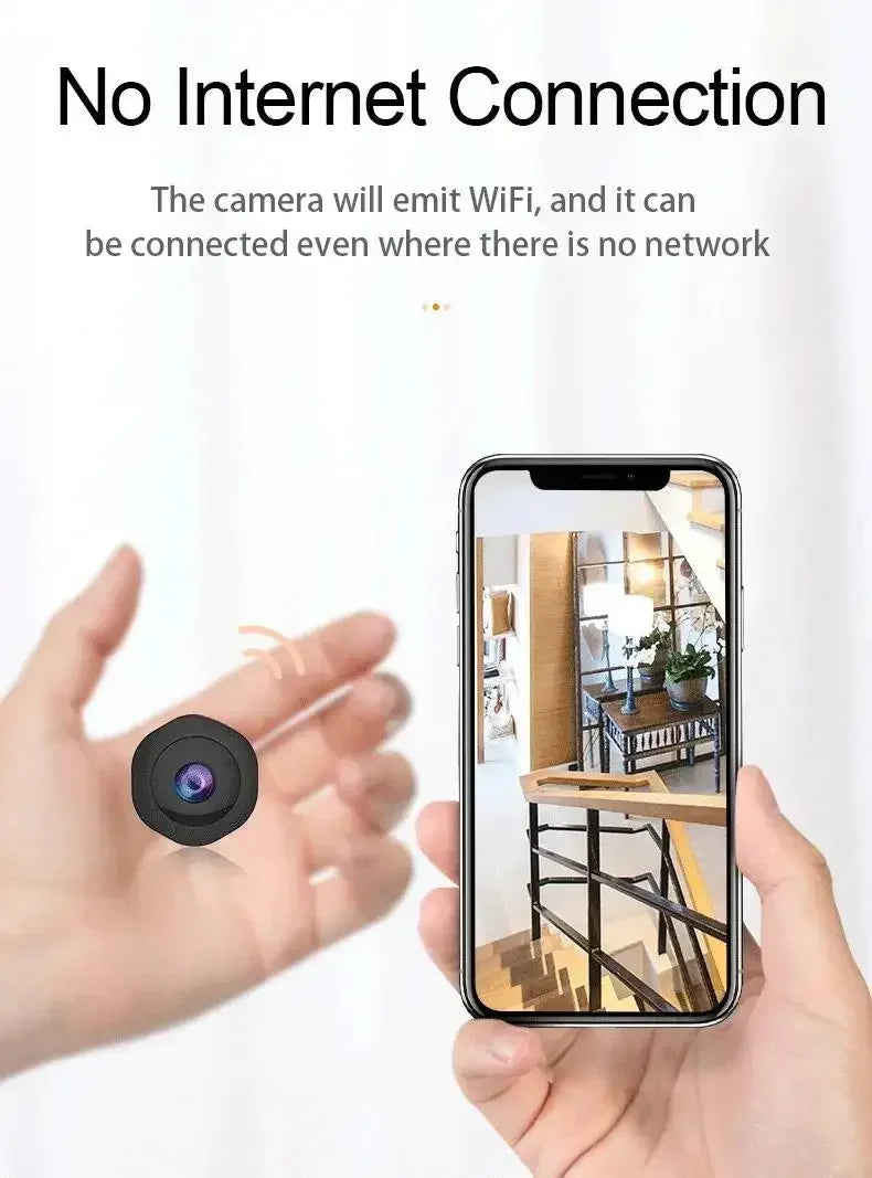 New 4K HD Mini Wireless Camera Portable Cam Night Vision Camcorder WiFi Remote Monitor Video Voice Recorder Security Camera Beauty World Shop