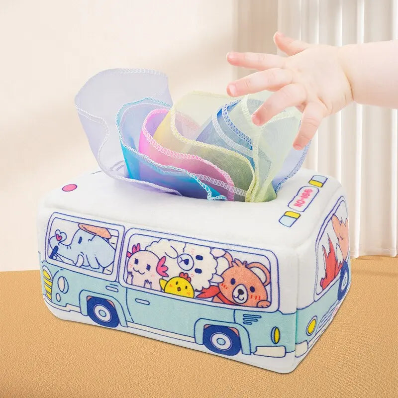 Baby Paper Drawer Toy Baby Cant Tear Paper Towel Box Paper Drawer Cloth Book Childrens Finger Exercise Soothing Toy Beauty Fashion