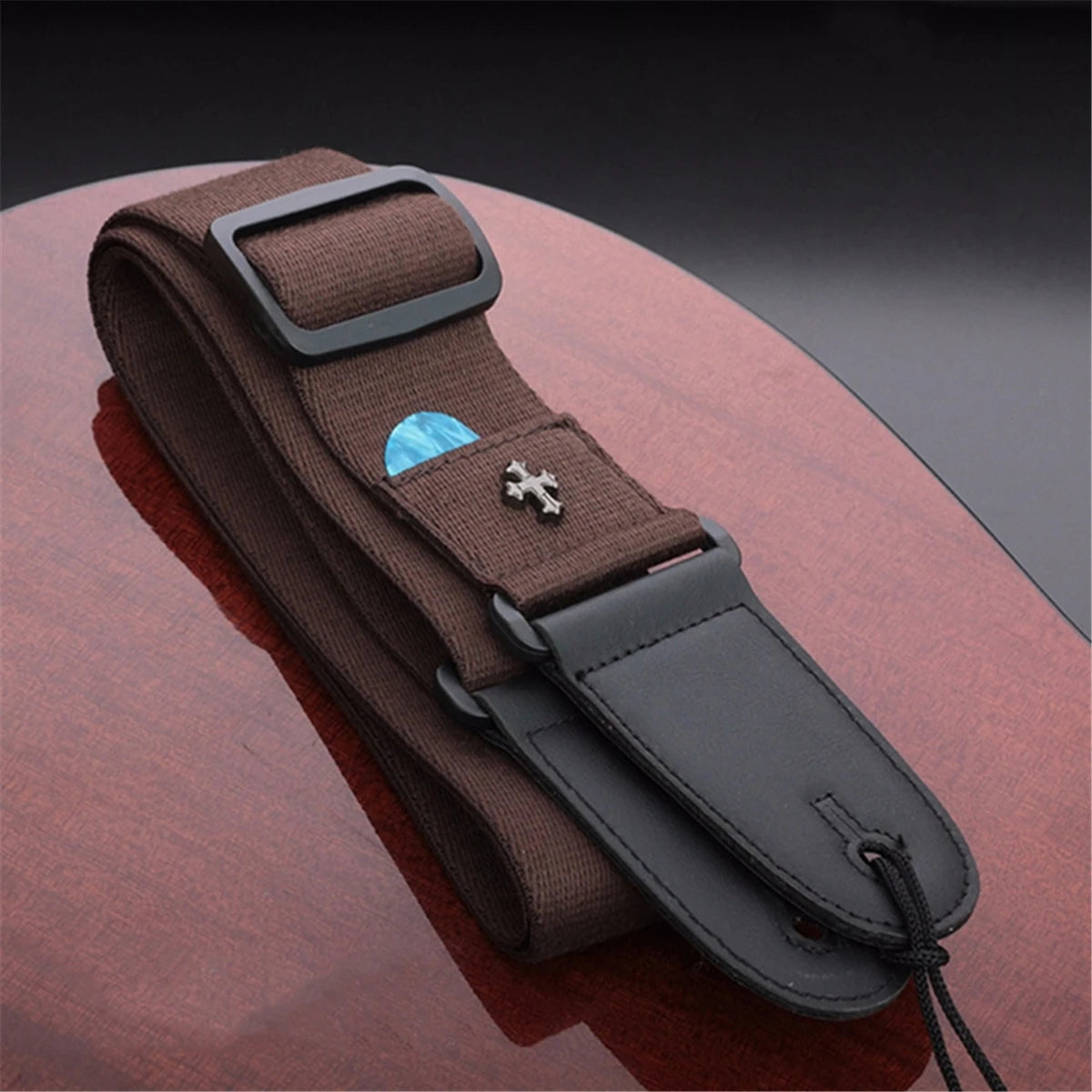 Electric Guitar Strap Acoustic Folk Guitarra Belt Straps Vintage Cross Personality Guitar Straps Pick Pocket Guitar Accessories Beauty World Shop