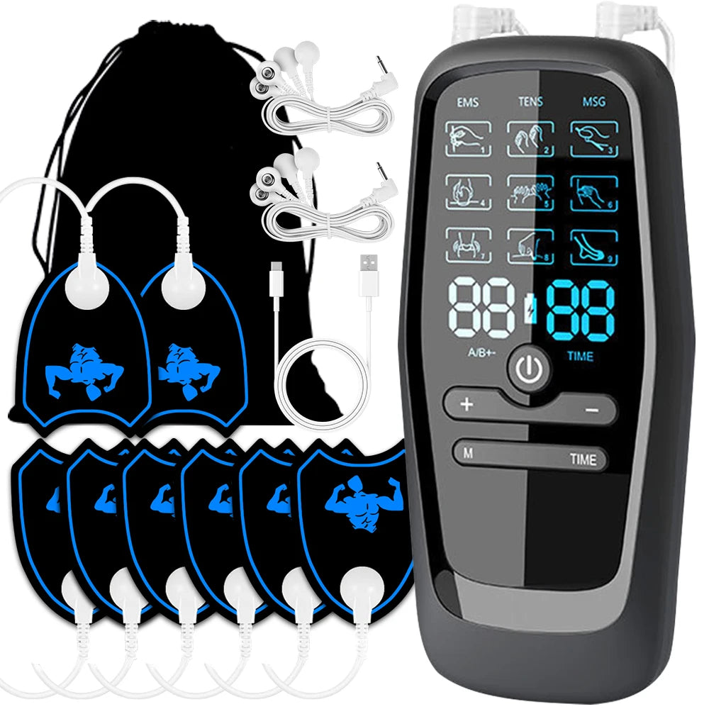 Physiotherapy Tens Muscle Stimulator Electric Ems Acupuncture Body Massage Digital Therapy Slimming Machine Electro Stimulator Beauty World Shop