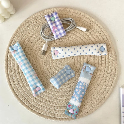 1PC Floral Cable Tie - INS Style Cloth Cord Organizer, Cute Reusable Wire Straps for Earphone/Data Cables Beauty Trend Shop
