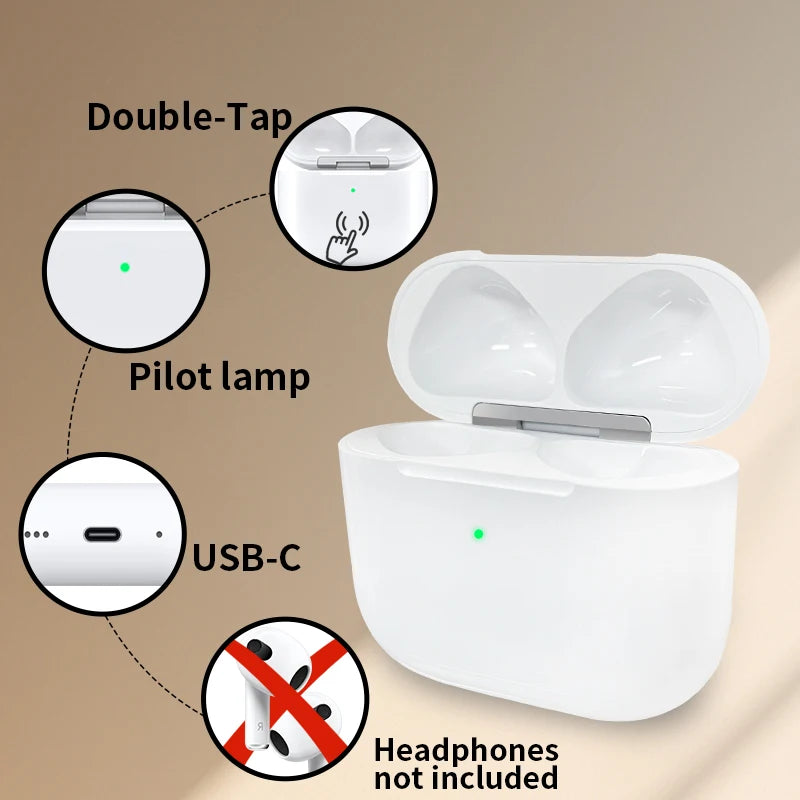 Replacement Charging Case for AirPods 4 - Compatible with Original Earbuds, Functions Like Genuine Case, For Authentic AirPods 4