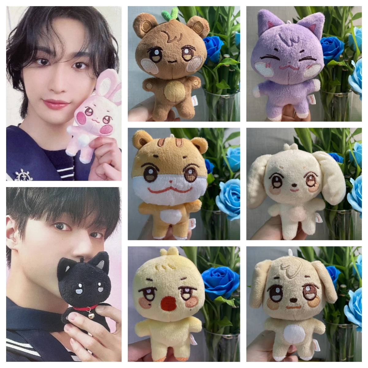 10CM Pop-up Store Doll Keychain ANITEEZ Cartoon Cute Plush Pendant Keyring Bag Accessories Kpop Yunho Yeosang Fans Gifts Beauty World Shop