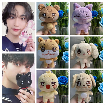 10CM Pop-up Store Doll Keychain ANITEEZ Cartoon Cute Plush Pendant Keyring Bag Accessories Kpop Yunho Yeosang Fans Gifts Beauty World Shop