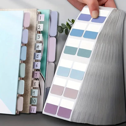 Morandi Colors Index Stickers, Light Color Index Notes, Transparent Writable Folder Sticky Notes Beauty World Shop