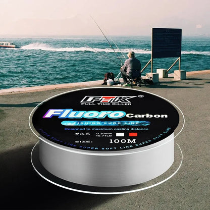 100m Fluorocarbon Bait Fishing Line, Carbon Fiber Fly Fishing, Wild Fishing, Sea Fishing, Fishing Accessories, Tools, Outdoor Beauty World Shop