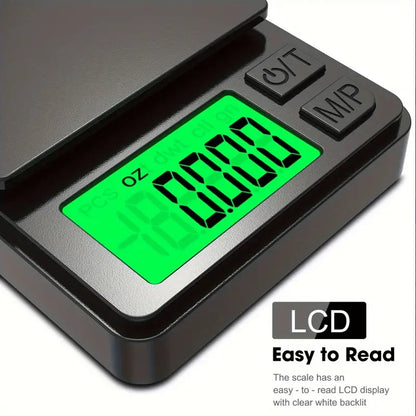 Precision Pocket Scale 1000g X 0.1g - Digital Gram, Food, Jewelry, Ounces/Grains Scale with Backlit LCD - Mini Scale for Travel Beauty World Shop