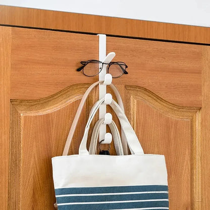 1pc Bedroom Door Hanger Clothes Hanging Rack Over The Door Plastic Home Storage Organization Hooks, Purse Holder For Bags Rails Beauty World Shop
