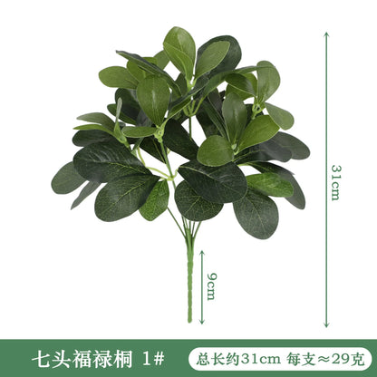 Artificial Plants Leaves Silk Tortoiseshell Leaf Dieffenbough Fake Small Fairy Taro Simulation Green Plant Living Room Decor Beauty World Shop
