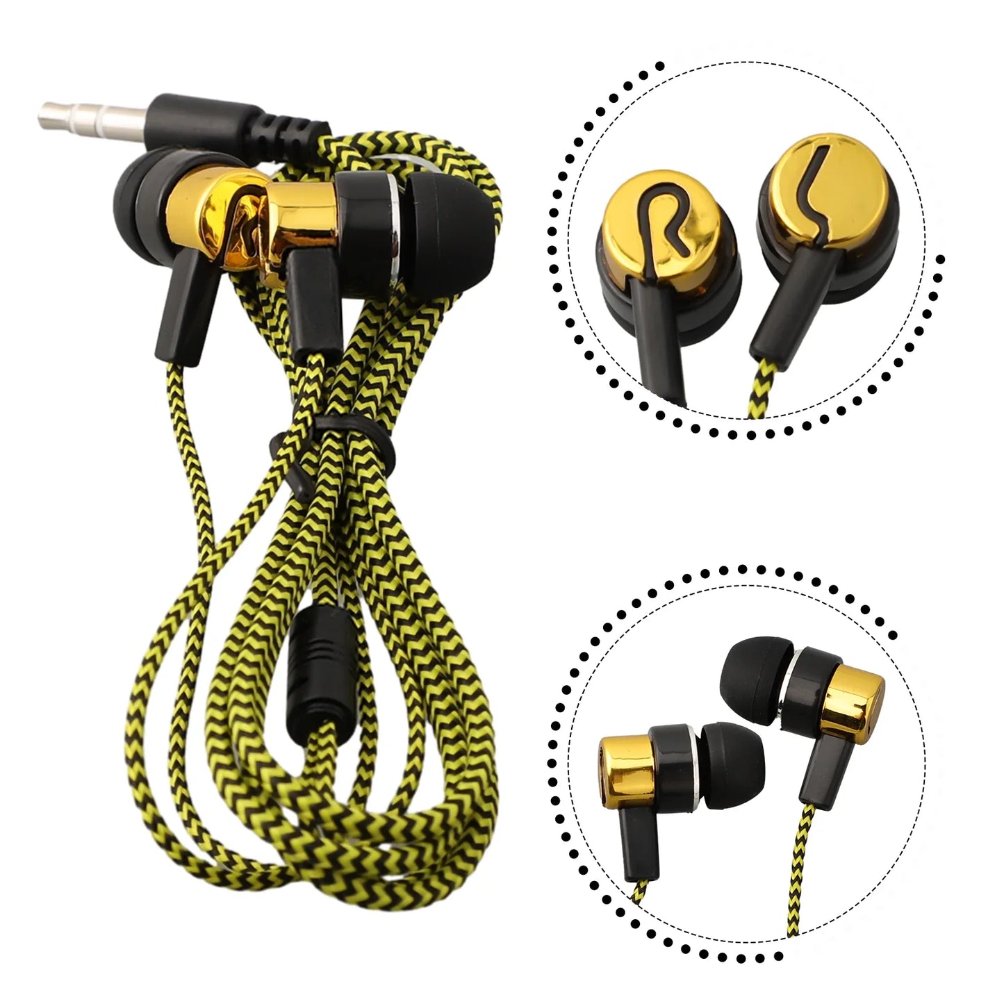 3.5mm In-Ear Wired Headphone 2 Basic Box Bass Stereo Earbuds Mobile Headphone Noise Cancelling Superb Bass Stereo Earphone Beauty World Shop