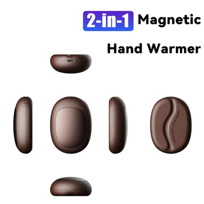 Magnetic Electric Hand Warmers 2Pack 5000mAh Large Capacity Portable USB Hand Warmer for Winter Outdoors Camping Beauty World Shop