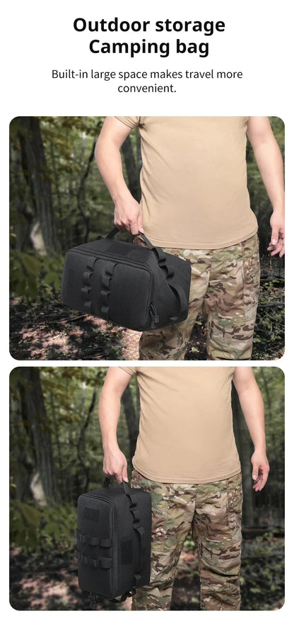 Outdoor Camping Gas Tank Storage Bag Large Capacity Ground Nail Tool Bag Gas Canister Picnic Cookware Utensils Kit Bag Beauty World Shop