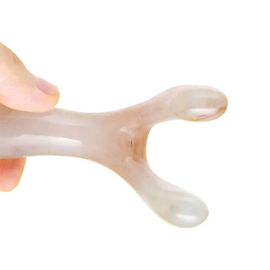 Resin Face Lifting Scraping Massage Nose Lifting Massage Y-shape Fork Guasha Massage Reduce Puffiness Trigger Point Nose Massage Beauty World Shop