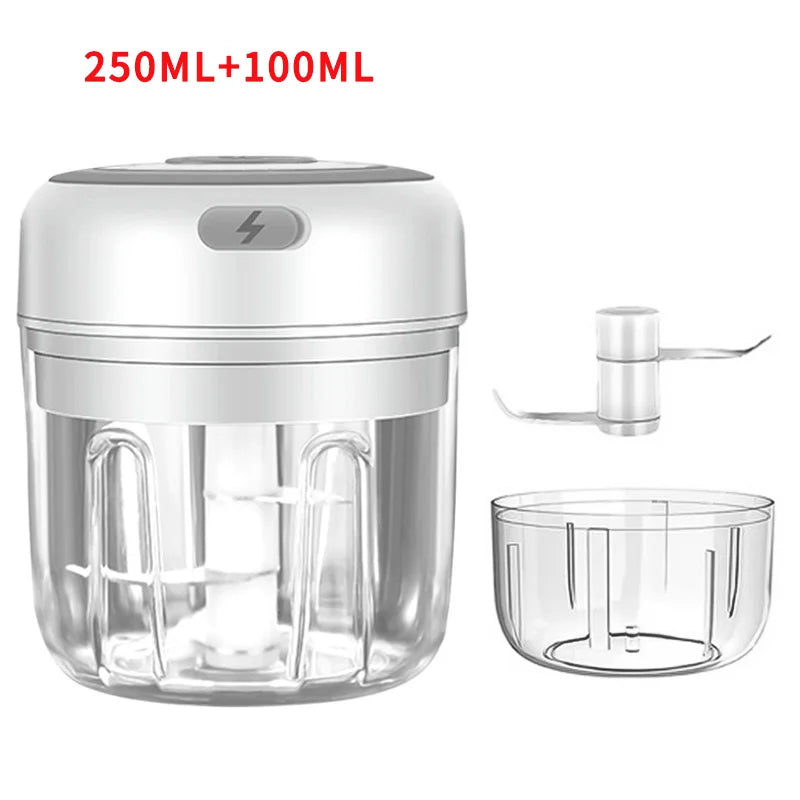 HiPiCok Meat Grinder Electric Garlic Crusher Food Chopper Mini Garlic Press Vegetable Chopper Masher Machine USB Kitchen Gadgets Beauty World Shop