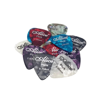 Alice Guitar Picks 6pcs Celluloid Mediator Thickness 0.46 0.71 0.81 0.96 1.20 1.50mm Electric Acoustic Guitar Accessories Beauty World Shop