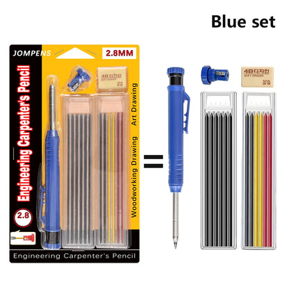 Solid Carpenter Pencil Set Deep Hole Marking Tool Pen Built In Pencil Sharpener Carpenter Lead Core Automatic Pencil Drawing Pen Beauty World Shop