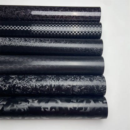 Premium Black Forged Carbon Fiber Vinyl Car Body Wrap Film For Vehicle Motorcycle Hex Cosmic Diamond Carbon Vinyl Protector Film Beauty World Shop