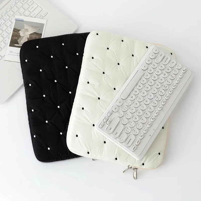 Laptop bag for macbook air 13 case 13-14 Inch puffy notebook pouch 15-16Inch Cute laptop sleeve 9-11 Inch Tablet Sleeve girl bag Beauty World Shop