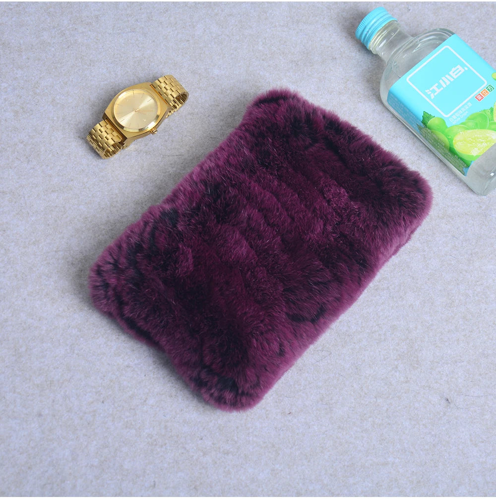 Women Handmade Stretch 100% Real Rabbit Fur Scarf Knit Genuine Rex Rabbit Fur Headbands Girls Natural Rabbit Fur Ring Scarves Beauty World Shop