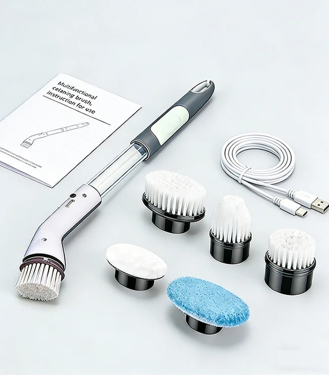 Household CordLess Electric Cleaning Brush Kitchen Gadgets Hair Brushes Bathroom Broom Toilet Mops Multifunctional Spin Scrubber Beauty World Shop