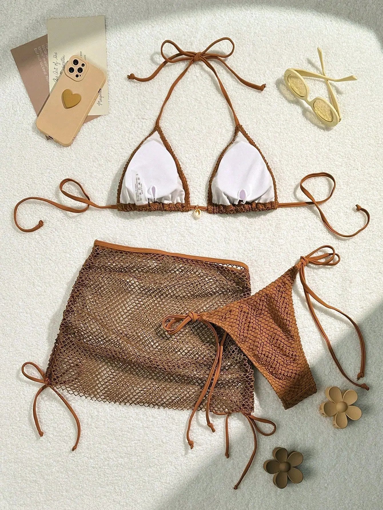 New Sexy Net Bikinis Female Swimsuits Women Three-Piece Swimwear Beach Swim Wear Bathing Suits Brazilian Bikini Set Pool Bather Beauty World Shop