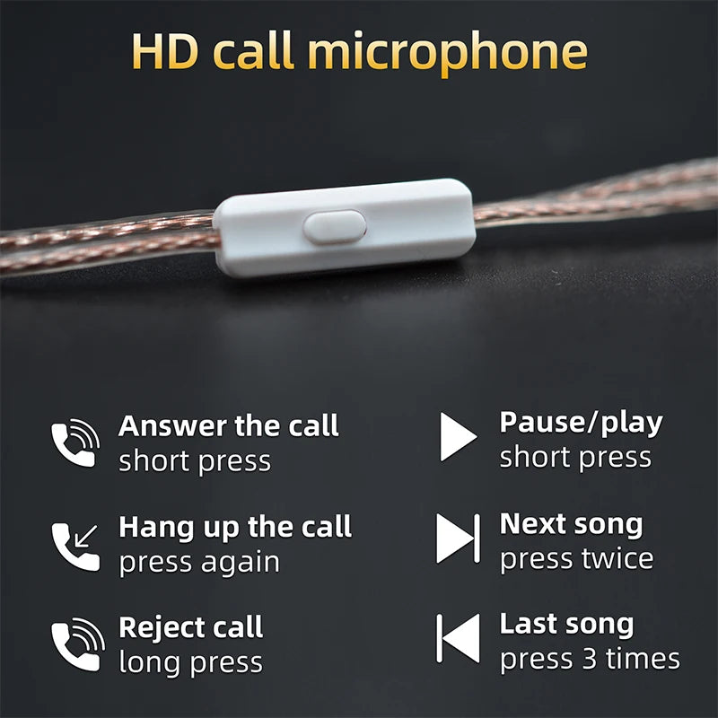 KZ Headphone Cable High-Purity Copper Cube Mixed Upgrade Cable Earphone Wire Original Wire